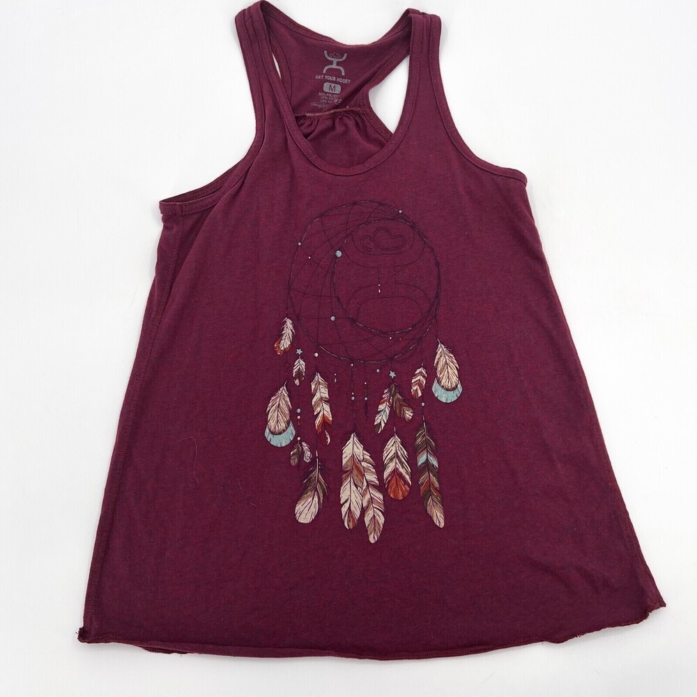 Get your Hooey Shirt Womens medium Burgundy Blouse Tank Top Dreamcatcher